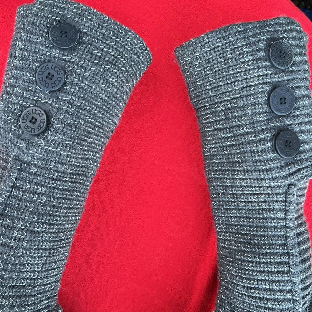 UGG Cardi Gray Fold Down Knit Sweater Boots